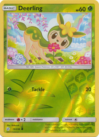 Deerling 15/236 SM Cosmic Eclipse Reverse Holo Common Pokemon Card TCG - Kawaii Collector