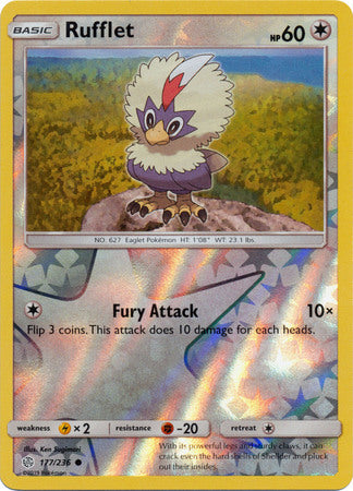 Rufflet 177/236 SM Cosmic Eclipse Reverse Holo Common Pokemon Card TCG Kawaii Collector Rufflet 177/236 SM Cosmic Eclipse Reverse Holo Common Pokemon Card TCG Kawaii Collector