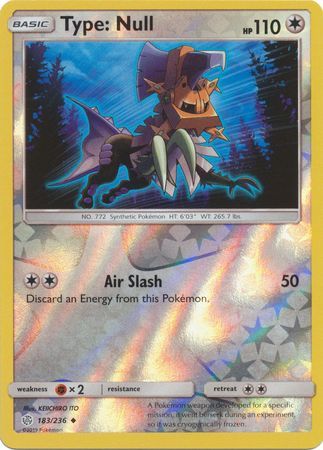 Type: Null 183/236 SM Cosmic Eclipse Reverse Holo Uncommon Pokemon Card TCG - Kawaii Collector