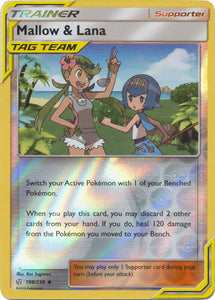 Mallow & Lana 198/236 SM Cosmic Eclipse Reverse Holo Uncommon Trainer Pokemon Card TCG - Kawaii Collector