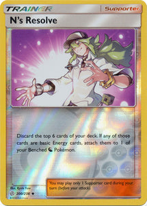 N's Resolve 200/236 SM Cosmic Eclipse Reverse Holo Uncommon Trainer Pokemon Card TCG - Kawaii Collector