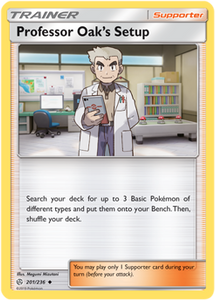 Professor Oak's Setup 201/236 SM Cosmic Eclipse Uncommon Trainer Pokemon Card TCG - Kawaii Collector