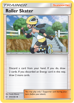 Roller Skater 203/236 SM Cosmic Eclipse Uncommon Trainer Pokemon Card TCG - Kawaii Collector