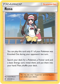 Rosa 204/236 SM Cosmic Eclipse Holo Rare Trainer Pokemon Card TCG - Kawaii Collector