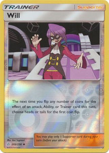 Will 208/236 SM Cosmic Eclipse Reverse Holo Uncommon Trainer Pokemon Card TCG - Kawaii Collector