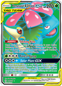 Venusaur & Snivy GX 210/236 SM Cosmic Eclipse Holo Ultra Rare Full Art Pokemon Card TCG - Kawaii Collector
