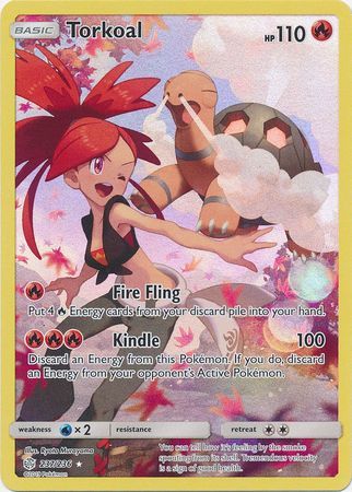 Torkoal 237/236 SM Cosmic Eclipse Holo Secret Rare Full Art Pokemon Card TCG - Kawaii Collector