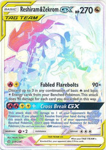 Reshiram & Zekrom GX 259/236 SM Cosmic Eclipse Holo Hyper Rainbow Rare Kawaii Collector Reshiram & Zekrom GX 259/236 SM Cosmic Eclipse Holo Hyper Rainbow Rare Kawaii Collector