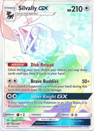 Silvally GX 262/236 SM Cosmic Eclipse Holo Hyper Rainbow Rare Full Art Pokemon Card TCG - Kawaii Collector