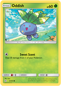 Oddish 2/236 SM Cosmic Eclipse Common Pokemon Card TCG - Kawaii Collector