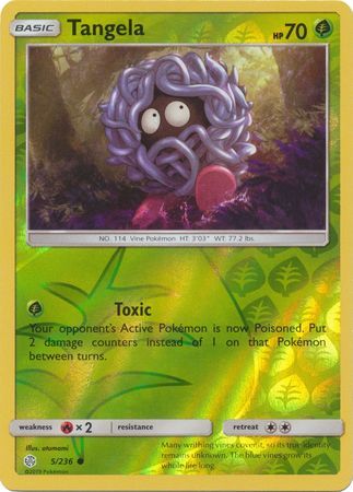 Tangela 5/236 SM Cosmic Eclipse Reverse Holo Common Pokemon Card TCG - Kawaii Collector