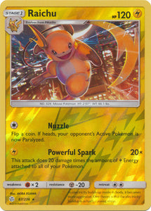 Raichu 67/236 SM Cosmic Eclipse Reverse Holo Rare Pokemon Card TCG - Kawaii Collector