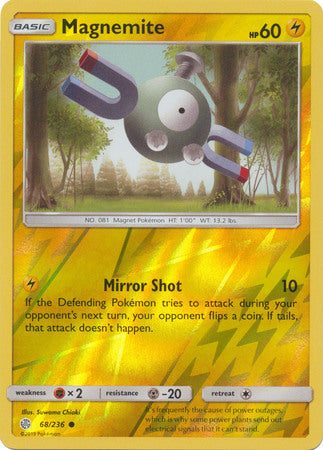 Magnemite 68/236 SM Cosmic Eclipse Reverse Holo Common Pokemon Card TCG - Kawaii Collector