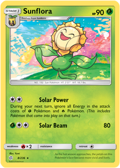 Sunflora 8/236 SM Cosmic Eclipse Rare Pokemon Card TCG - Kawaii Collector