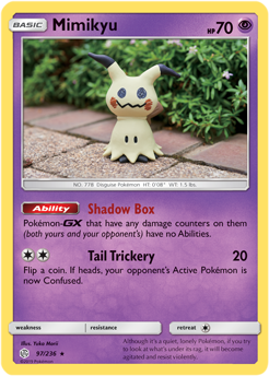 Mimikyu 97/236 SM Cosmic Eclipse Rare Pokemon Card TCG - Kawaii Collector