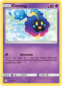 Cosmog 99/236 SM Cosmic Eclipse Common Pokemon Card TCG - Kawaii Collector