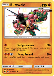 Buzzwole SV24/SV94 SM Hidden Fates Holo Shiny Rare Pokemon Card TCG - Kawaii Collector