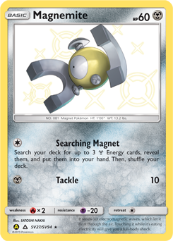 Magnemite SV27/SV94 SM Hidden Fates Holo Shiny Rare Pokemon Card TCG - Kawaii Collector