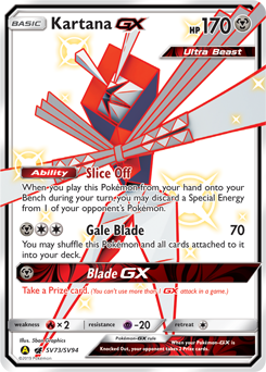 Kartana GX SV73/SV94 SM Hidden Fates Holo Full Art Shiny Ultra Rare Pokemon Card TCG - Kawaii Collector