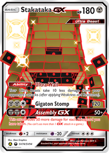 Stakataka GX SV74/SV94 SM Hidden Fates Holo Full Art Shiny Ultra Rare Pokemon Card TCG - Kawaii Collector