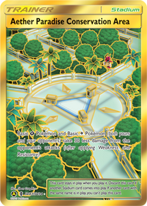 Aether Paradise Conservation Area SV87/SV94 SM Hidden Fates Holo Full Art Shiny Secret Rare Pokemon Card  TCG - Kawaii Collector