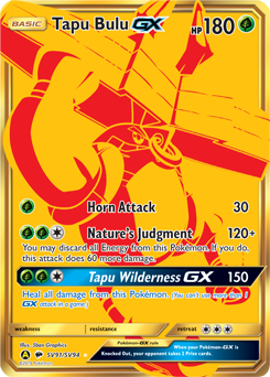 Tapu Bulu GX SV91/SV94 SM Hidden Fates Holo Full Art Shiny Secret Rare Pokemon Card TCG - Kawaii Collector