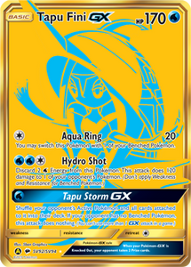 Tapu Fini GX SV92/SV94 SM Hidden Fates Holo Full Art Shiny Secret Rare Pokemon Card TCG - Kawaii Collector
