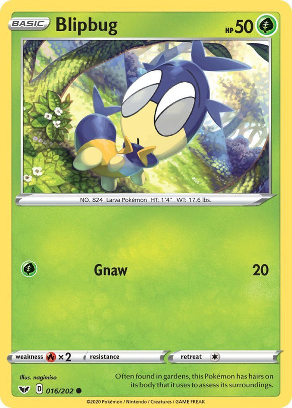 Blipbug 16/202 SWSH Base Set Common Pokemon Card TCG - Kawaii Collector