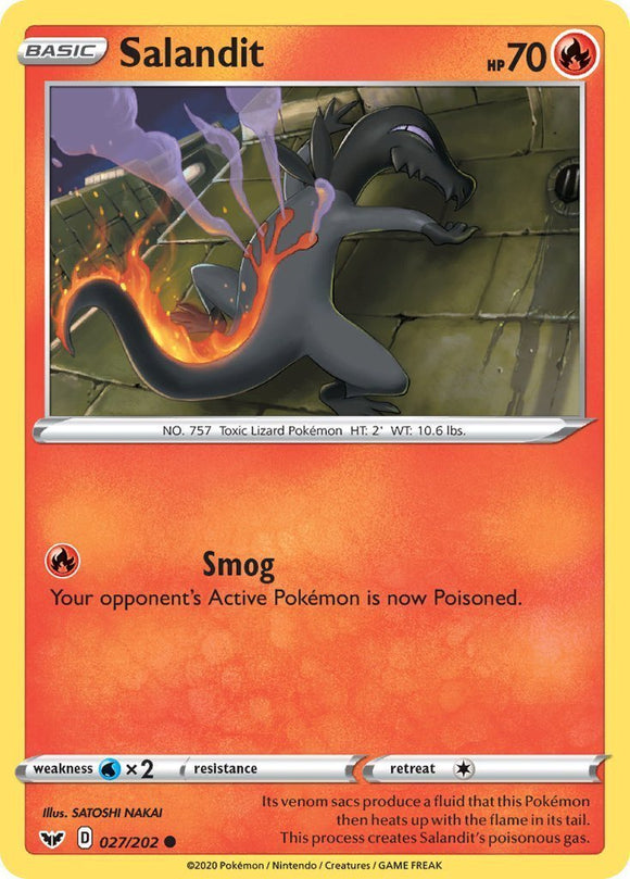 Salandit 27/202 Sword & Shield Base Set Common Pokemon Card TCG – Kawaii Collector