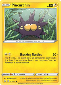 Pincurchin 77/202 SWSH Base Set Common Pokemon Card TCG Kawaii Collector Australia