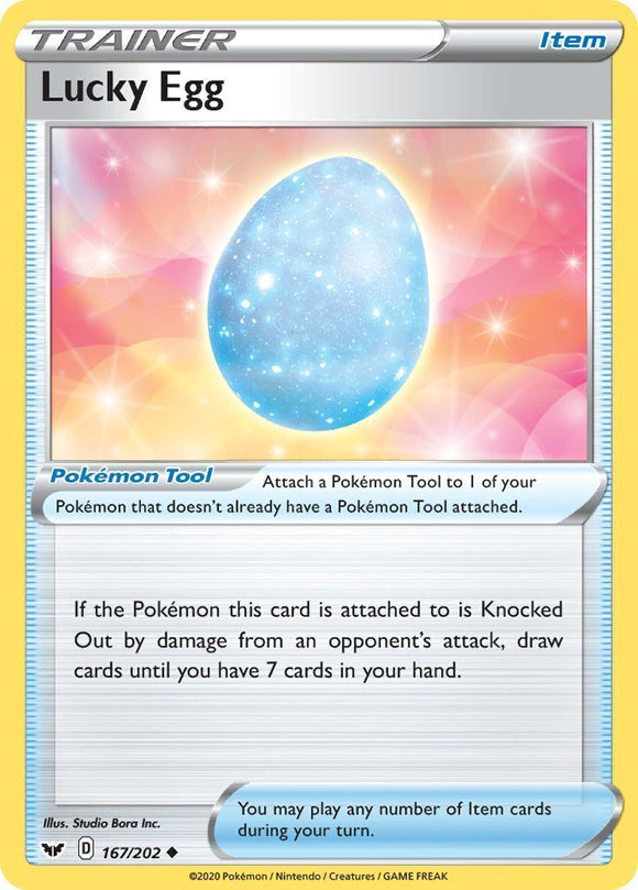 Lucky Egg 167/202 SWSH Base Set Uncommon Trainer Pokemon Card TCG Kawaii Collector Australia