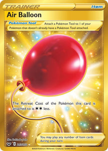 Air Balloon 213/202 Sword and Shield Base Set Holo Ultra Secret Rare Trainer Pokemon Card TCG - Kawaii Collector