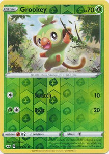 Grookey 11/202 Sword and Shield Base Set Reverse Holo Common Pokemon Card TCG - Kawaii Collector