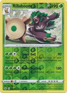 Rillaboom 15/202 SWSH Base Set Reverse Holo Rare Pokemon Card TCG - Kawaii Collector
