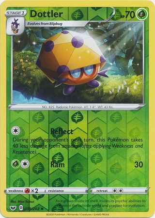 Dottler 18/202 SWSH Base Set Reverse Holo Uncommon Pokemon Card TCG - Kawaii Collector