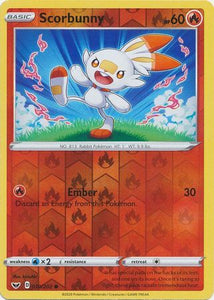 Scorbunny 30/202 SWSH Base Set Reverse Holo Common Pokemon Card TCG Kawaii Collector Australia
