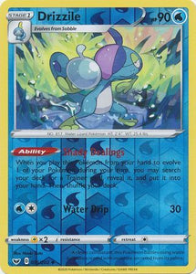 Drizzile 56/202 SWSH Base Set Reverse Holo Uncommon Pokemon Card TCG Kawaii Collector Australia