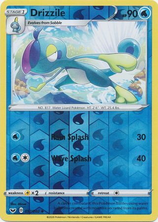 Drizzile 57/202 SWSH Base Set Reverse Holo Uncommon Pokemon Card TCG Kawaii Collector Australia