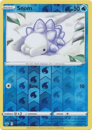 Snom 63/202 SWSH Base Set Reverse Holo Common Pokemon Card TCG Kawaii Collector Australia