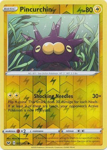 Pincurchin 77/202 SWSH Base Set Reverse Holo Common Pokemon Card TCG Kawaii Collector Australia