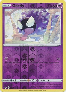 Gastly 83/202 SWSH Base Set Reverse Holo Common Pokemon Card TCG Kawaii Collector Australia