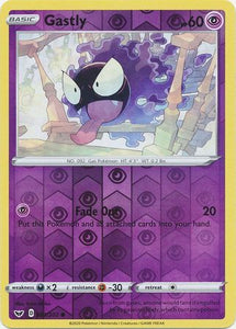 Gastly 83/202 Sword and Shield Base Set Reverse Holo Common Pokemon Ca Kawaii Collector Gastly 83/202 Sword and Shield Base Set Reverse Holo Common Pokemon Ca Kawaii Collector