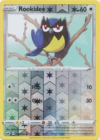 Rookidee 150/202 SWSH Base Set Reverse Holo Common Pokemon Card TCG Kawaii Collector Australia
