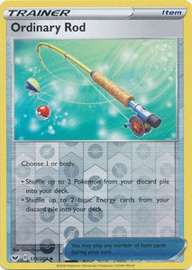 Ordinary Rod 171/202 SWSH Base Set Reverse Holo Uncommon Trainer Pokemon Card TCG Kawaii Collector Australia