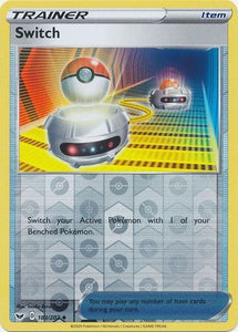 Switch 183/202 Sword and Shield Base Set Reverse Holo Uncommon Trainer Kawaii Collector Switch 183/202 Sword and Shield Base Set Reverse Holo Uncommon Trainer Kawaii Collector