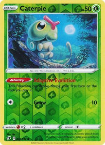 rebel clash sword and shield single cards kawaii collector australia Caterpie 1/192 SWSH Rebel Clash Reverse Holo Common Pokemon Card TCG