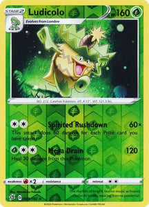 Ludicolo 9/192 SWSH Rebel Clash Reverse Holo Rare Pokemon Card TCG Kawaii Collector Ludicolo 9/192 SWSH Rebel Clash Reverse Holo Rare Pokemon Card TCG Kawaii Collector