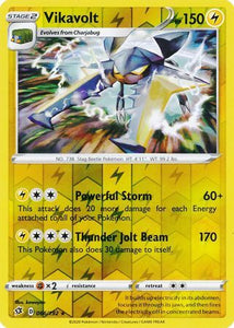 Vikavolt 66/192 SWSH Rebel Clash Reverse Holo Rare Pokemon Card TCG Kawaii Collector Vikavolt 66/192 SWSH Rebel Clash Reverse Holo Rare Pokemon Card TCG Kawaii Collector
