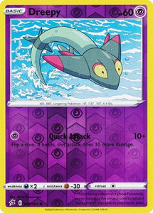 rebel clash sword and shield single cards kawaii collector australia Dreepy 89/192 SWSH Rebel Clash Reverse Holo Common Pokemon Card TCG