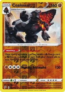 Coalossal 107/192 SWSH Rebel Clash Reverse Holo Rare Pokemon Card TCG Kawaii Collector Coalossal 107/192 SWSH Rebel Clash Reverse Holo Rare Pokemon Card TCG Kawaii Collector